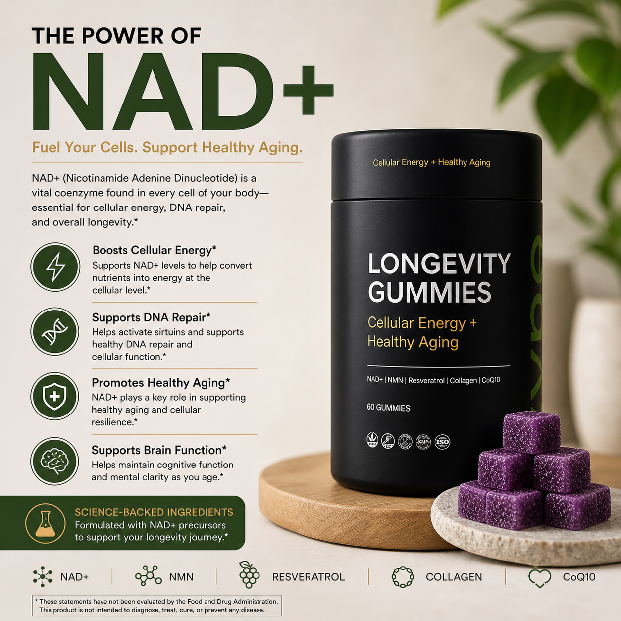 NAD+ Longevity Gummies